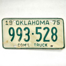 1975 United States Oklahoma Commercial Truck License Plate 993-528 - £14.70 GBP