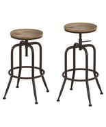 Fashionoda Industrial Bar Stools Set of 2,Height Adjustable Metal Swivel... - £124.26 GBP