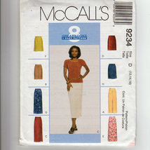 Vintage 1998 Pattern McCalls 9234 Misses Size 12 14 16 Skirt Two Lengths - $8.00