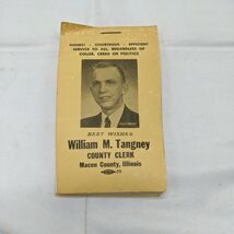 Vintage 2.25&quot; X 4&quot; Notepad Blank Pages William M. Tangney For County Clerk - €7,66 EUR