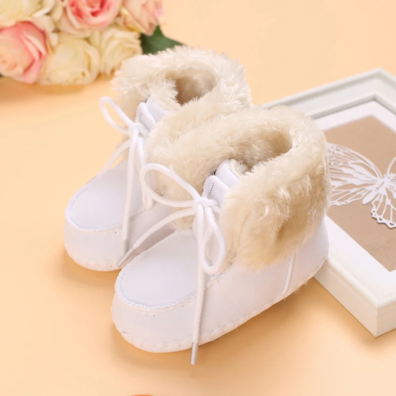 2024 Baby Autumn Winter Boots Baby Girl Boys Winter Warm Shoes Solid Fashion  Fu - £99.95 GBP