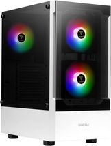 White RGB Gaming ATX Mid Tower Computer PC Case with Side Tempered Glas - €107,66 EUR
