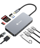 Andobil 9-in-1 USB C Hub Adapter Dongle with 1Gbps Ethernet Port, 4K HDM... - $35.17 CAD