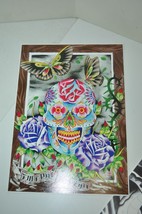Gangster Death Mask Mexican Skull Color Tattoo Flash Wall Art LOT 4 sheet signed - £90.85 GBP