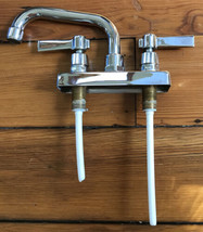 Deck Mount Commercial Sink Stainless 4” Centers 6” Spout Faucet - £781.84 GBP
