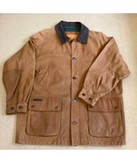 CLASSIC Timberland Tan and Green Cowhide Leather Jacket Mens - XL - $100.00