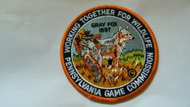 PENNSYLVANIA GAME COMMISSION 1997 GRAY FOX PATCH FREE USA SHIPPING - £7.49 GBP