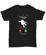 Snowboarding TShirt The Mountains Are Calling Black-U-Tee  - £16.47 GBP