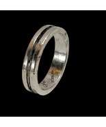 VINTAGE MEXICO STERLING SILVER 925 WEDDING BAND BLACK RING SIZE - $58.50 CAD