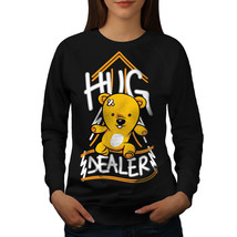 Wellcoda Hug Dealer Bear Funny Womens Sweatshirt,  Casual Pullover Jumper - £23.10 GBP+