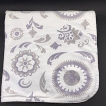 Paisley Baby Blanket Boho Velour Medallion Mandala Swirl Lilac - £6.40 GBP