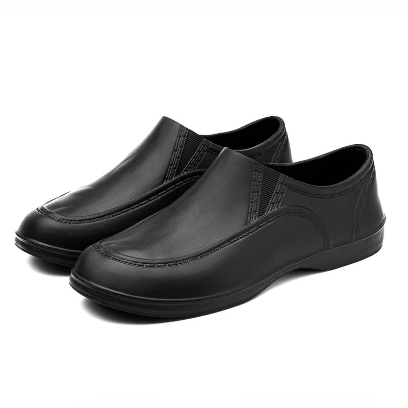Black Super Light Men Chef Shoes Size 45 Kitchen Hotel Flats Footwear An... - $34.21