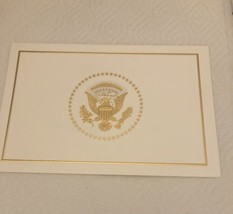 2017 TRUMP WHITE HOUSE CHRISTMAS CARD GOLD EAGLE GOP REPUBLICAN SIGNED D... - $43.20