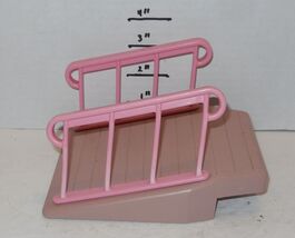 Vintage Little Tikes Dollhouse Wheelchair Ramp Pink Tan Replacement Rare... - $23.73