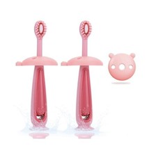 Infant Toddler Training Toothbrush, Teddy Bear Themed -  2 Pieces - New - £9.55 GBP