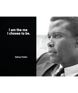 SIDNEY POITIER INSPIRATIONAL MOTIVATION TRIBUTE QUOTE PHOTO I AM THE ME ... - $103.02 MXN+