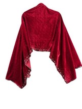 Jessica McClintock NEW with Tag Red Pearl Christmas Bead Sparkle Scarf Shawl - £23.57 GBP