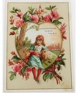 Circa 1900 Church &amp; Phelan Dry Goods Troy NY trade card little girl with... - €17,15 EUR