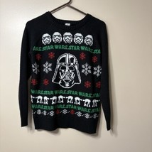 STAR WARS Ugly Christmas Sweater Darth Vader Troopers Snowflakes Size S - £11.06 GBP