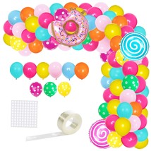 Candy Balloon Garland Arch Kit - 110 Pcs Rose Red Teal Blue Yellow Balloons Cand - £20.77 GBP