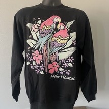 Vintage Hanes Large Hilo Hawaii Bird Flower Print Crew Neck Sweatshirt USA - £31.13 GBP