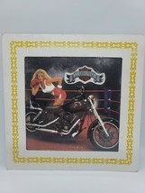 Vintage Harley-Davidson Motorcycles Carnival Fair Glass Prize 6x6 Blonde... - £19.58 GBP