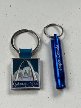 Lot of Enamel Silvertone GATEWAY ARCH &amp; Blue Metal Whistle Jasper, Canad... - £8.86 GBP