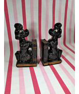 Charming Mid Century Figural POODLE 2pc Redware Bookends &amp; Pen Holders J... - £22.01 GBP