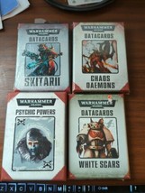 lot of 4 Warhammer 40k datacard sets Skitarii White Scars Chaos Demons Psychic - £23.23 GBP