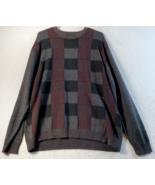 Natural Issue Sweater Mens 2XL Multi Check 100% Acrylic Long Sleeve Roun... - £23.36 GBP