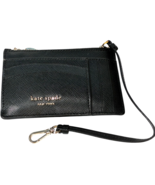 Kate Spade New York Spencer Card Case Wristlet Black Soft Saffiano Leath... - $40.04 CAD