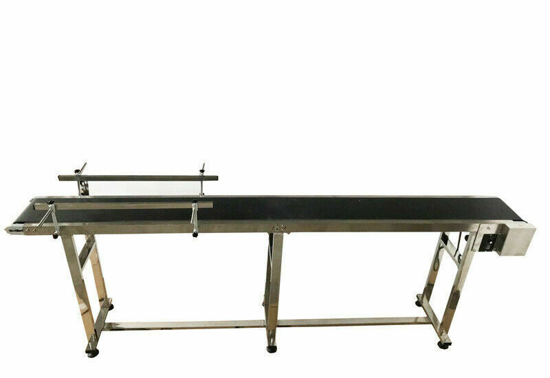 110V 82.6"Length 7.8"Width PVC Conveyor System w/Double Guardrail US Item image 2
