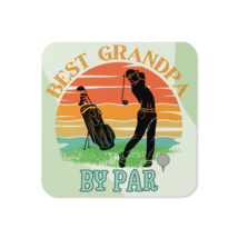 Cork-back coaster | Best Grandpa By Par Golf Sunset - $10.99
