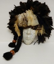 Native Tribal Mask Face Feather Handmade Clay 1989 Signed RWA Numbered Vintage - £39.93 GBP