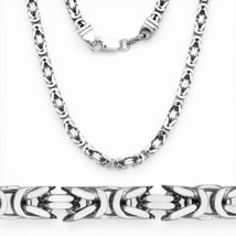 Men/Womens Italy 925 Silver Byzantine Link Italian Chain Necklace w/ Rho... - $202.94