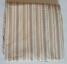 Vintage WOOLRICH HOME Standard Flat Sheet Cotton Beige Gray Striped 78&quot;x90&quot; - £31.93 GBP