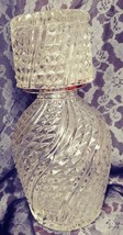 Vintage glass Tumble Up with diamond pattern and starburst image 8