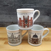 3 Denby Historical Architecture Mugs Horse Guards Hampton Court St Paul&#39;s Cups - £45.03 GBP