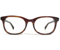 Warby Parker Eyeglasses Frames Clyde 230 Brown Striped Horn Square 48-18-140 - £21.00 GBP