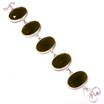 Green Chalcedony Faceted Handmade Gemstone Fashion Bracelet Jewelry 7-8&quot; SA 245 - £4.73 GBP