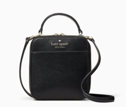 Kate Spade Daisy Vanity Box Leather Crossbody Bag ~NWT~ Black - £93.16 GBP