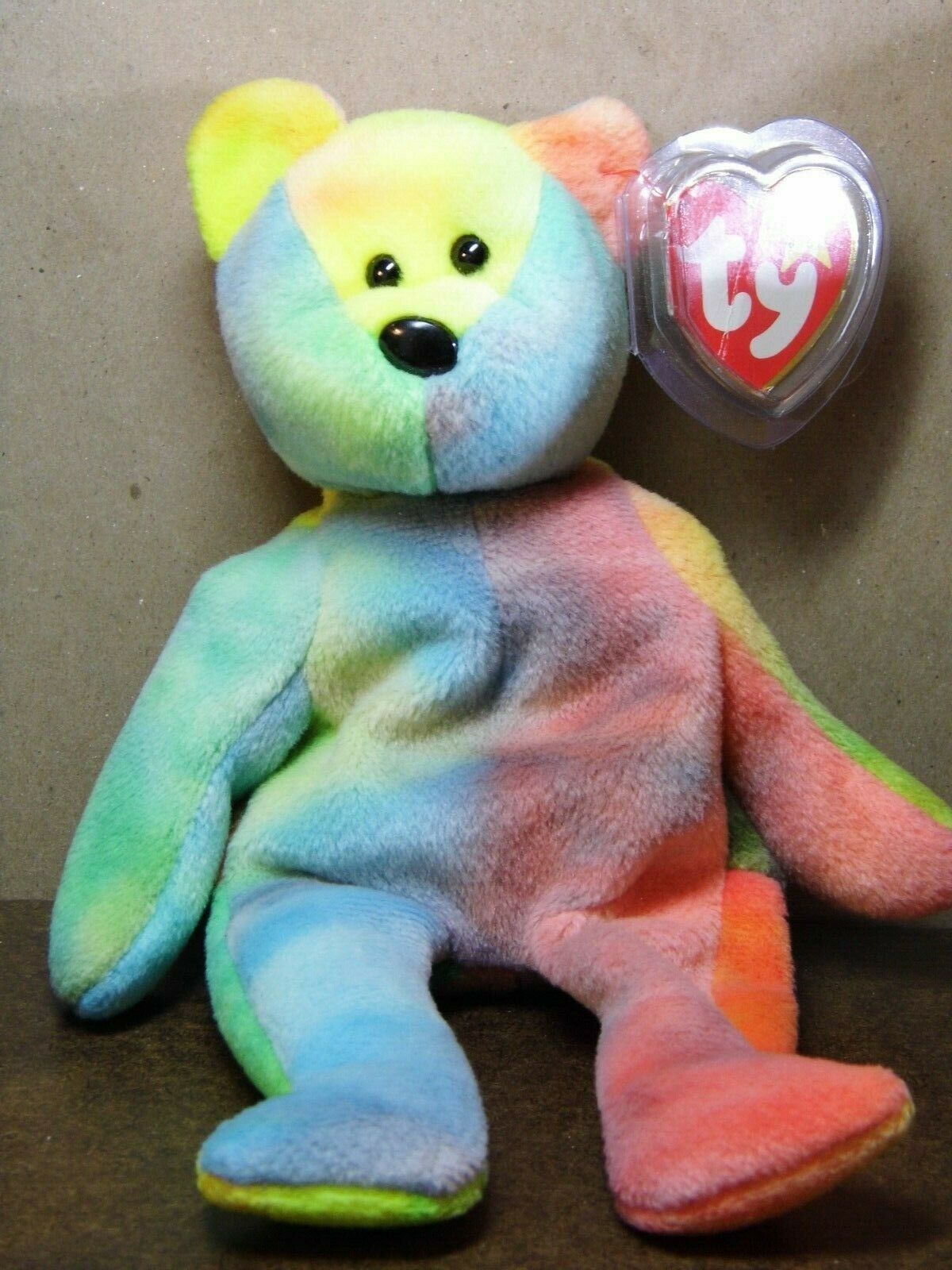 Primary image for Ty Beanie Babies Garcia Rare Mixed Colors Non-Mint Tag with Tag Protector #4