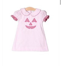 Girl’s Smocked Pink Gingham Jack-O-Lantern Applique Halloween Dress Size 5 - £33.30 GBP