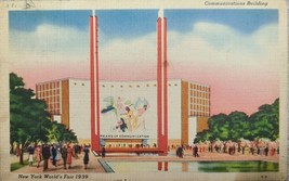 New York World&#39;s Fair 1939 Original vintage Postcard -Communications Bui... - $8.87