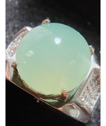 Translucent Icy Ice Light Green 100% Burma Jadeite Jade Ring #Type A Jad... - £657.62 GBP