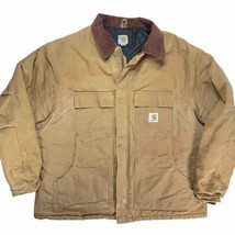 Carhartt C003 BRN Jacket Vintage Mens XXL Brown Duck Canvas Quilt Lined Y2K - $77.30