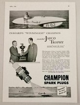 1948 Print Ad Champion Spark Plugs Yankee Doodle V Inboard Boat Race Winner - £12.14 GBP