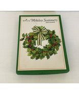Vintage Hallmark holiday stationery set in box writing paper decorated p... - $27.68 CAD
