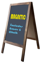 Tektrum Rustic Wood Magnetic Sidewalk Chalkboard Sign Board 20&quot;x40&quot;-Natural Wood - £46.94 GBP