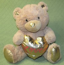 2017 ANIMAL ADVENTURE VALENTINE TEDDY PLUSH TAN GOLD HEART ALL YOU NEED ... - £8.89 GBP